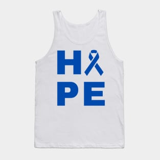 Hope Awareness Ribbon (Dark Blue) Tank Top